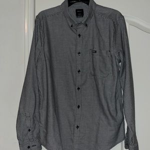 RVCA That'll Do Micro Check Long Sleeve Shirt XL AVYWT00346